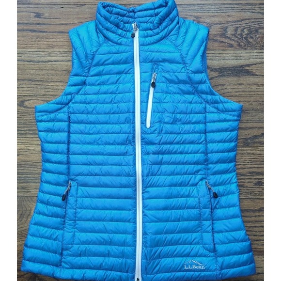 L.L. Bean Downtek Goose Down Pertex Quantum Puffer Vest Blue Women's Size M Reg - Picture 2 of 11
